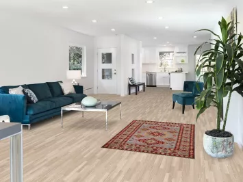 Gray Wool Kazak Oriental Rug 4x5