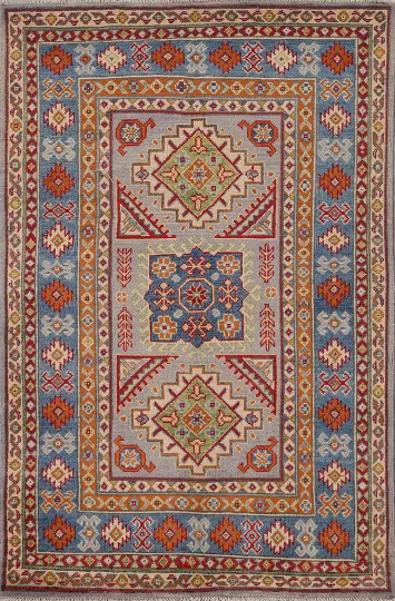 Geometric Kazak Oriental Rug 3x5