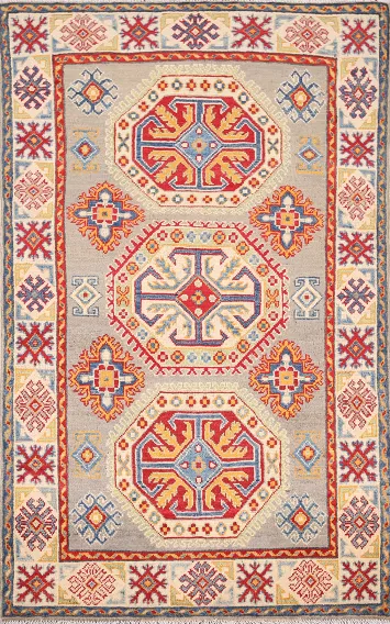 Geometric Kazak Oriental Rug 3x5