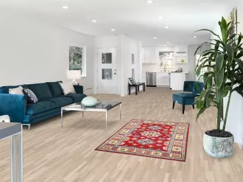 Red Geometric Kazak Oriental Rug 3x6