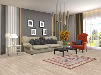 Gray Geometric Kazak Oriental Rug 3x5