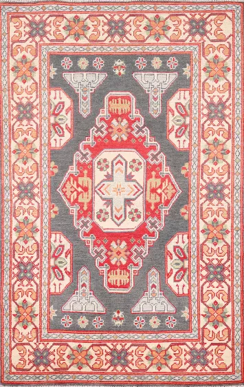 Geometric Kazak Oriental Rug 3x5