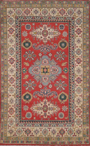 Handmade Wool Kazak Oriental Rug 4x6