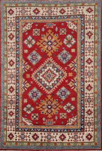 Handmade Red Kazak Oriental Rug 3x5