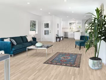 Blue Geometric Kazak Oriental Accent Rug 3x5