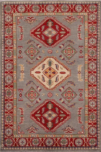 Geometric Wool Kazak Oriental Accent Rug 3x5