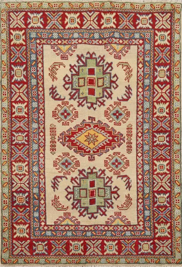 Handmade Wool Kazak Oriental Accent Rug 3x5