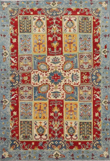 Garden Design Kazak Oriental Accent Rug 4x6