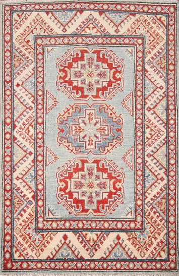 Light Blue Kazak Handmade Accent Rug 3x4