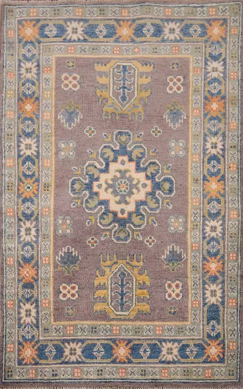 Handmade Wool Kazak Oriental Rug 3x4