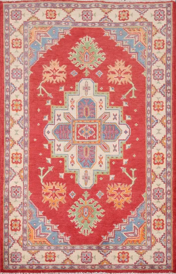 Geometric Kazak Handmade Accent Rug 3x5