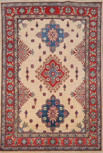 Handmade Wool Kazak Oriental Foyer Rug 3x5