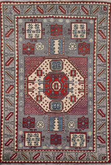 Geometric Kazak Handmade Accent Rug 3x5