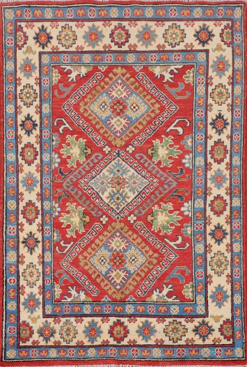 Geometric Kazak Handmade Accent Rug 3x5