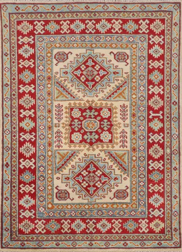 Geometric Kazak Oriental Foyer Rug 3x5