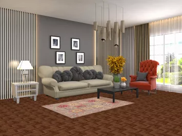 Garden Design Kazak Oriental Accent Rug 3x5