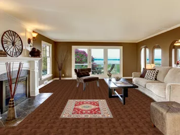 Red Geometric Kazak Accent Rug 3x5