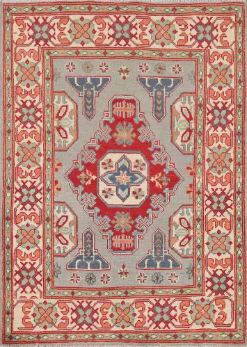 Handmade Wool Kazak Foyer Rug 3x5