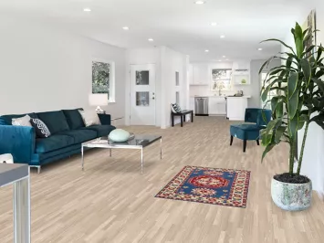 Blue Geometric Wool Kazak Foyer Rug 3x4