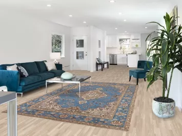 Traditional Blue Tabriz Persian Area Rug 6x10