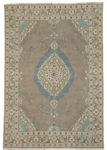 Over Dyed Distressed Tabriz Persian Area Rug 8x11