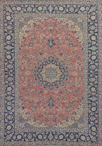 Traditional Pink Najafabad Persian Area Rug 10x13