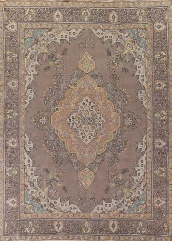 Vintage Wool Tabriz Persian Area Rug 10x13