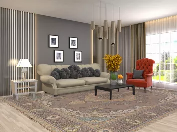 Vintage Wool Tabriz Persian Area Rug 10x13