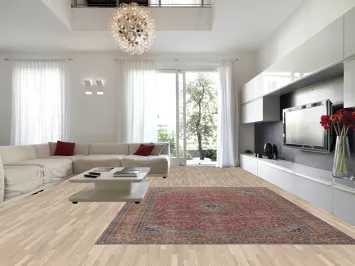 Distressed Mashad Persian Area Rug 10x13