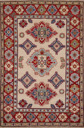 Handmade Kazak Oriental Accent Rug 4x6