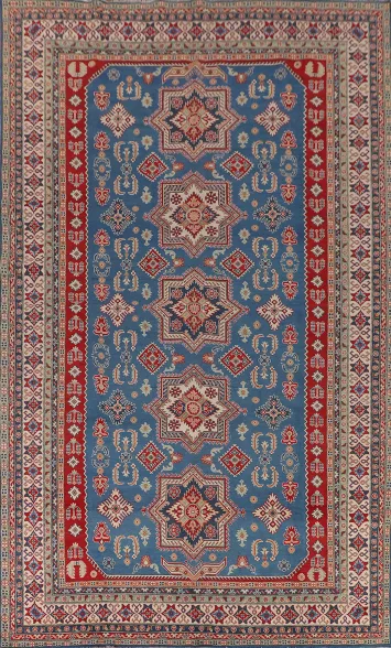 Blue Handmade Kazak Oriental Large Rug 10x16