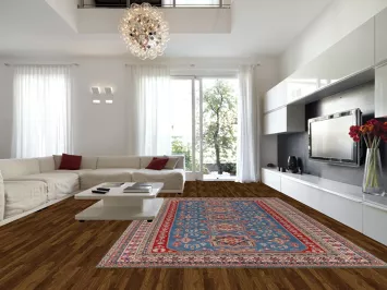 Blue Handmade Kazak Oriental Large Rug 10x16