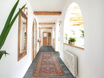 Geometric Kazak Oriental Runner Rug 3x12