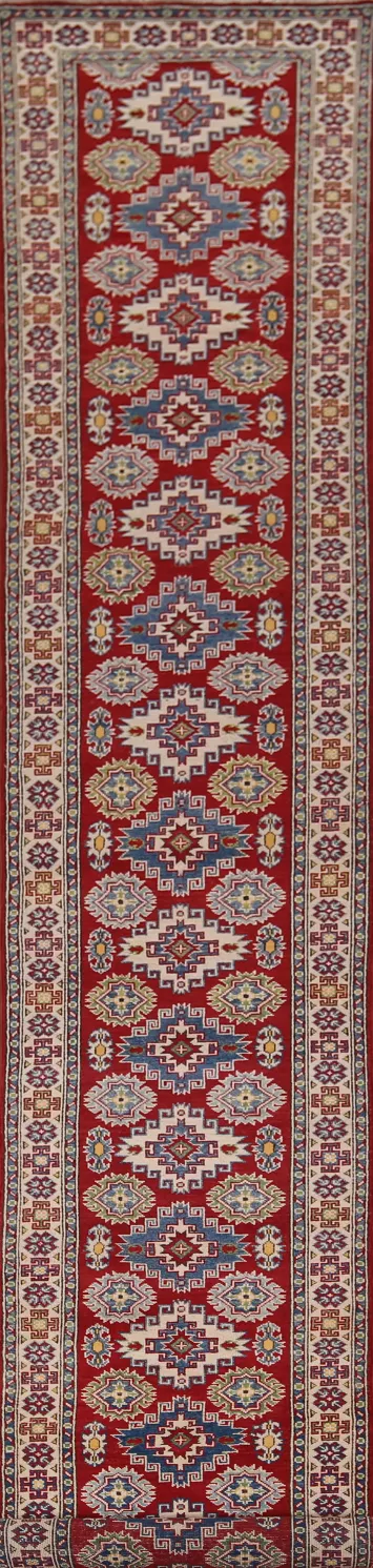 Handmade Wool Kazak Oriental Rug 3x19
