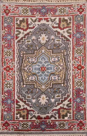 Gray Heriz Serapi Indian Foyer Rug 2x3