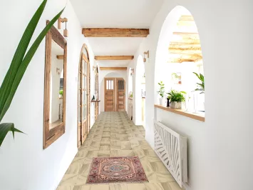 Gray Wool Heriz Serapi Indian Foyer Rug 2x3