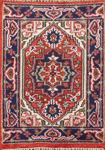 Geometric Heriz Serapi Indian Accent Rug 2x3