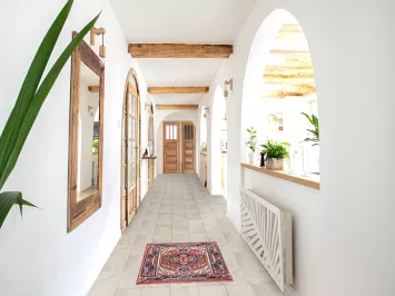 Geometric Heriz Serapi Indian Accent Rug 2x3