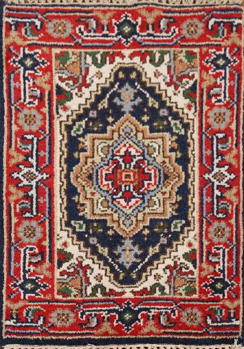 Geometric Heriz Serapi Indian Accent Rug 2x3