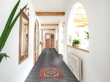 Geometric Heriz Serapi Indian Accent Rug 2x3