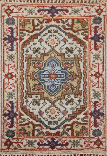 Geometric Heriz Serapi Indian Accent Rug 2x3