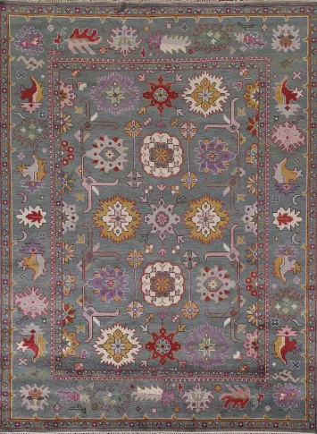 All-Over Gray Oushak Oriental Area Rug 9x12
