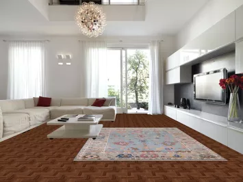 Light Blue Oushak Oriental Area Rug 9x12