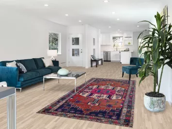 Vintage Wool Ardebil Persian Living Room Rug 5x10