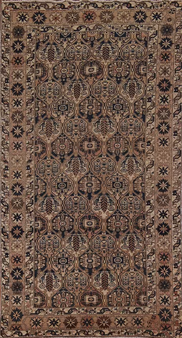 All-Over Vintage Wool Bakhtiari Persian Area Rug 5x10