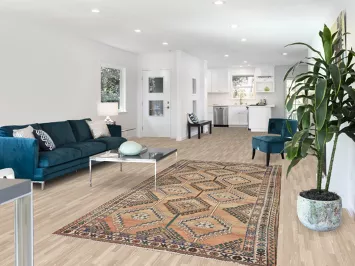 Vintage Geometric Bakhtiari Persian Area Rug 5x10