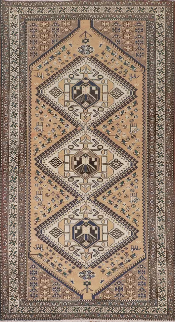 Tribal Geometric Bakhtiari Persian Area Rug 5x10