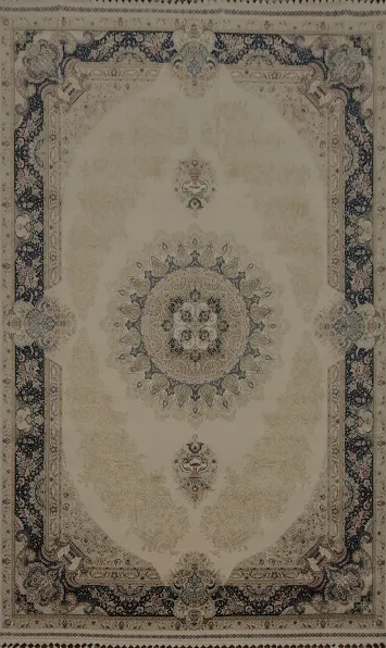 Luxury Qum Area Rug 7x10 Traditional Accents and Floral Motifs