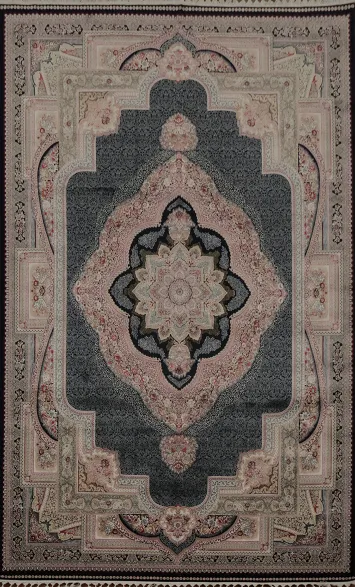 Exquisite Traditional Qum Area Rug 7x10 with Ornate Centerpiece Detail