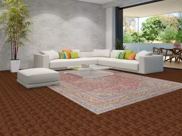 Traditional Pink Mashad Persian Area Rug 9x12